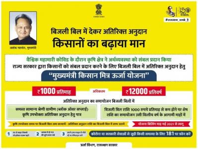 राजस्थान मुख्यमंत्री किसान मित्र ऊर्जा योजना लोगो। 