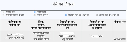 Bhoomihin Krishi Majdoor Kalyan Yojana Applicants Details