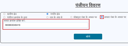 Bhoomihin Krishi Majdoor Kalyan Yojana Urban Applicants Aadhar Number