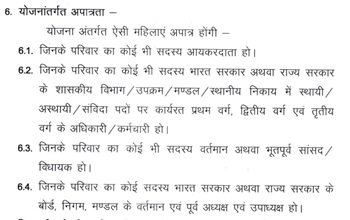 Chhattisgarh Mahtari Vandan Scheme Ineligibility